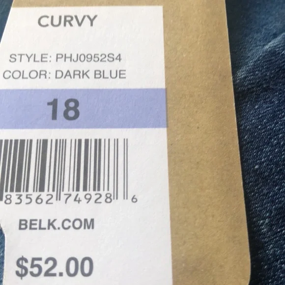 NWT True Craft Original Handcrafted Southern Design Jeans 18 curvy dark blue - Picture 2 of 12